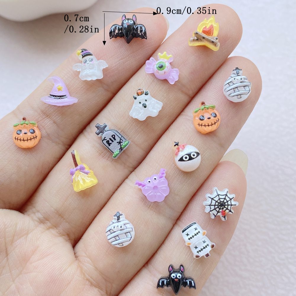 100PCS Halloween 3D Nail Art D - Resin Art Equipment 评论和价格